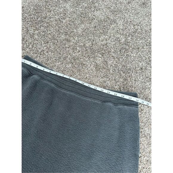 aerie wonder mini skirt smoked gray pull on ribbed knit pockets stretch size XL - Picture 11 of 12
